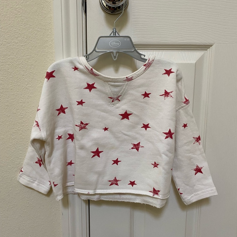 EUC Polo Ralph Lauren White Red Sweatshirt for Girls 3T